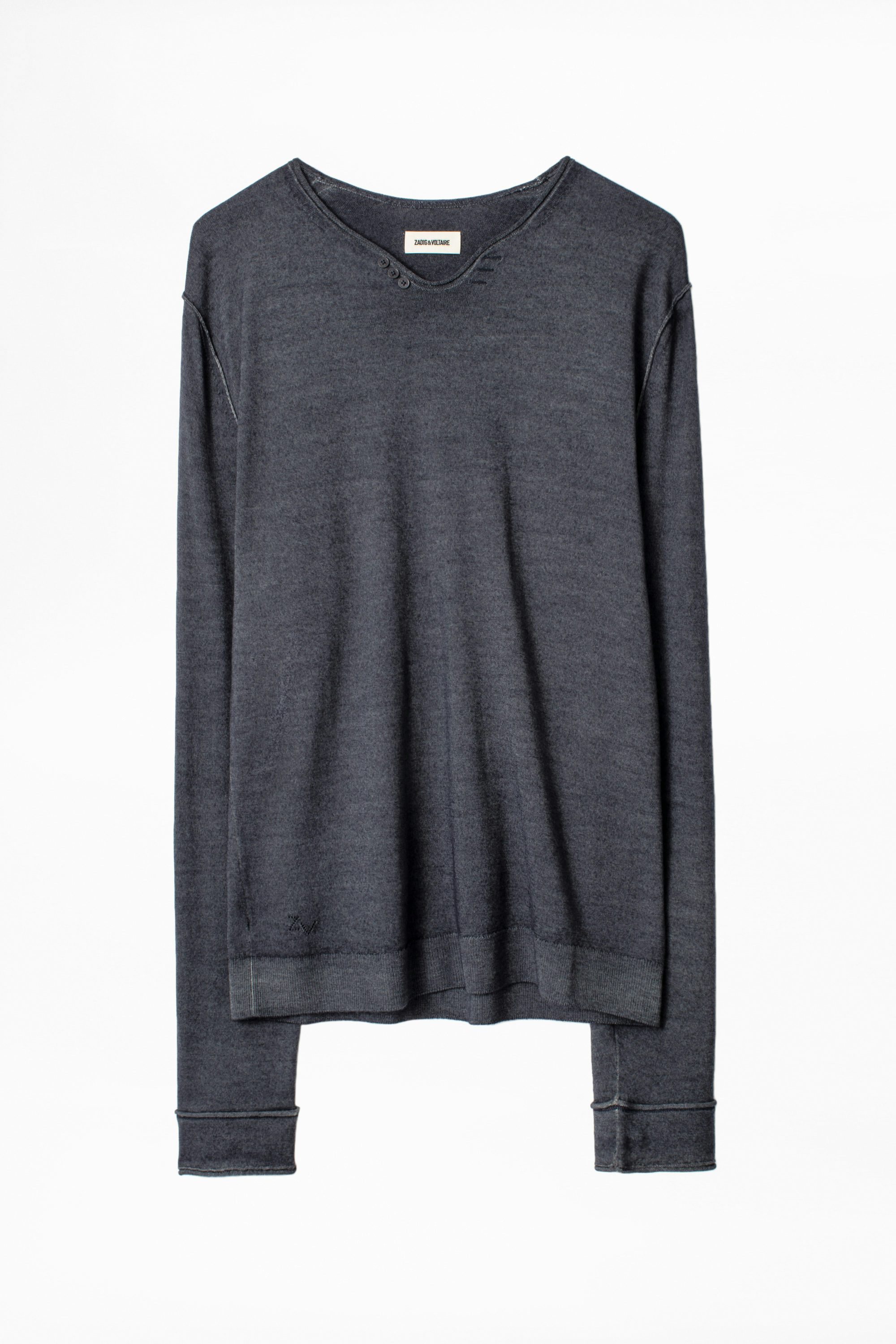 Monastir Sweater - Men’s iconic Henley sweater in merino wool.